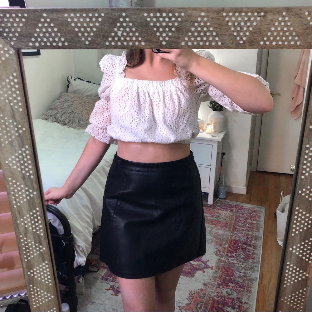 ASOS faux leather skirt
